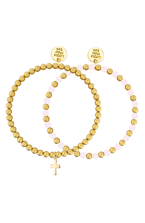 Cross Dainty Bracelet Duo