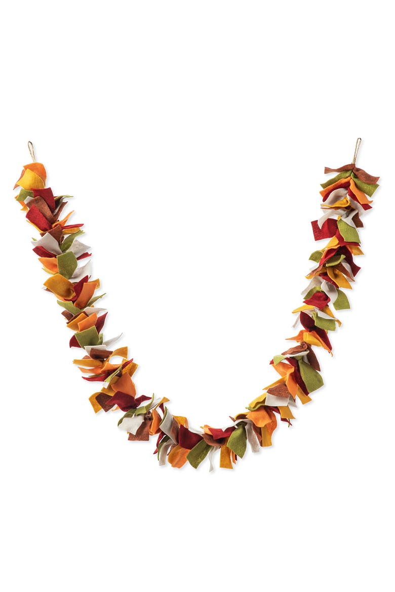 6ft Fall Multi Color Felt  Garland, Main, color, Orange