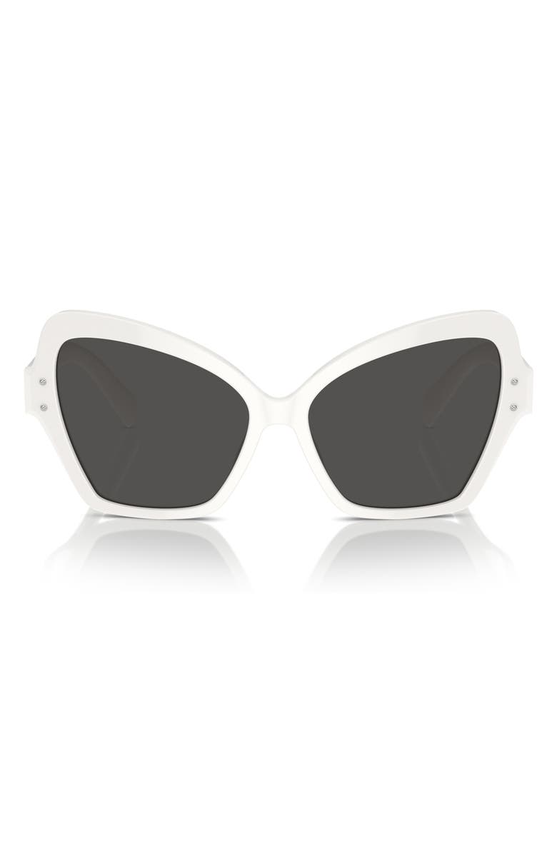 Dolce&Gabbana 56mm Butterfly Sunglasses, Alternate, color, 