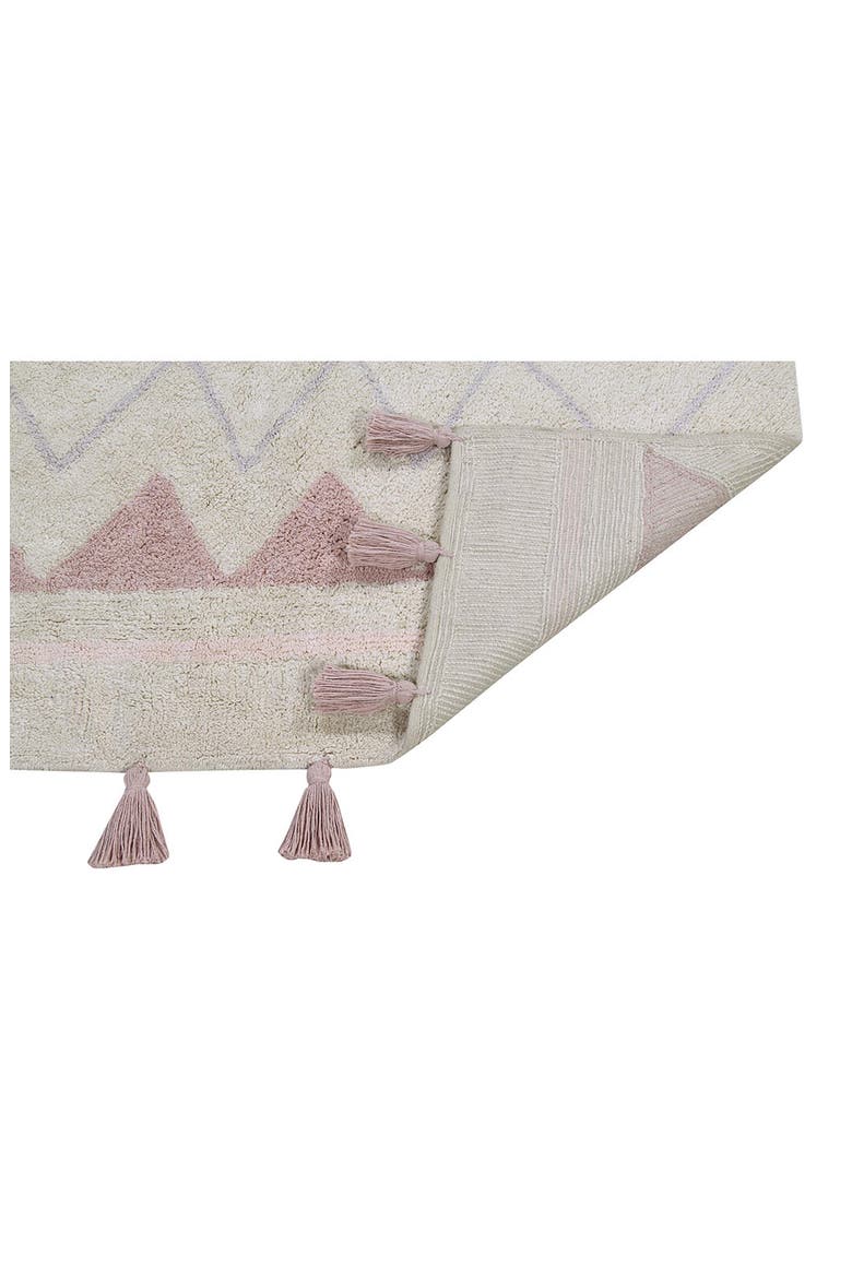 Zigzag Stripe Washable Rug, Alternate, color, VINTAGE NUDE
