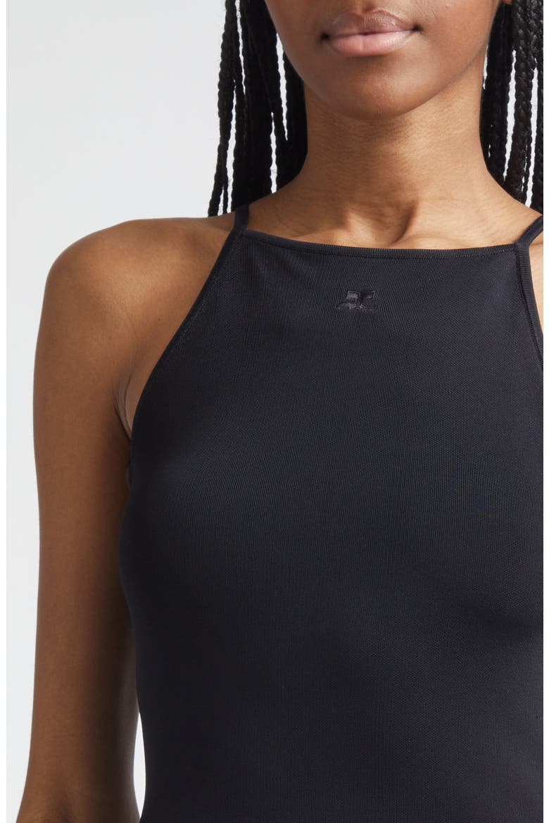 Circle Edge Knit Dress, Alternate, color, BLACK