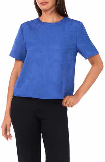 Vince Camuto Embroidered Crewneck Top