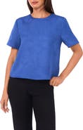 Vince Camuto Embroidered Crewneck Top