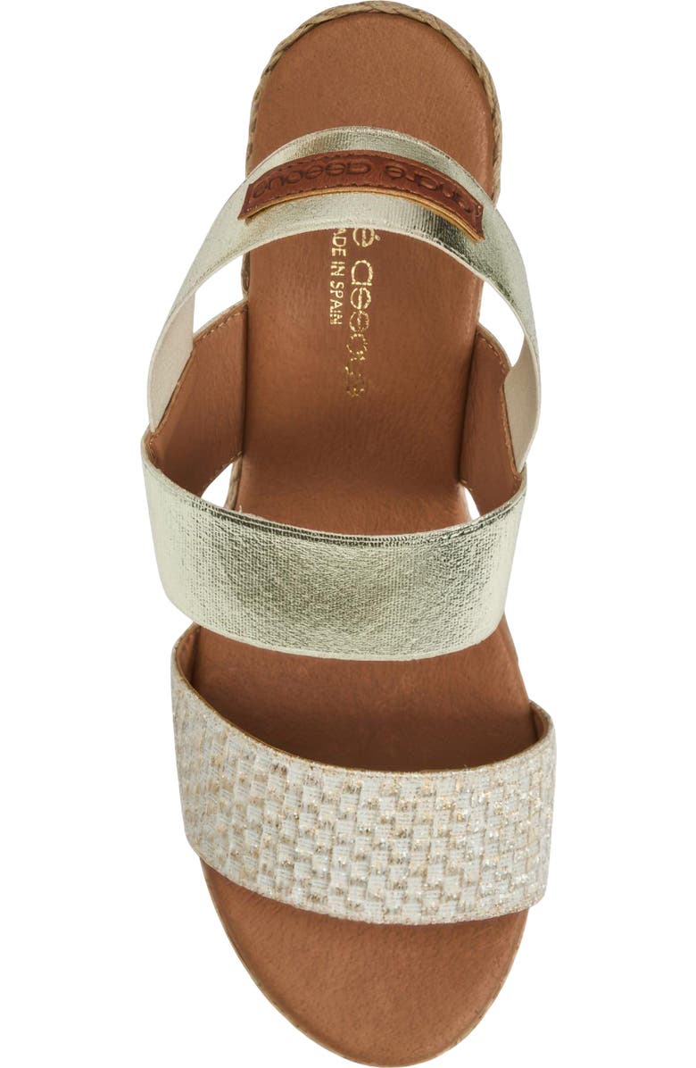 André Assous Allison Slingback Espadrille Platform Wedge Sandal, Alternate, color, Platino Multi