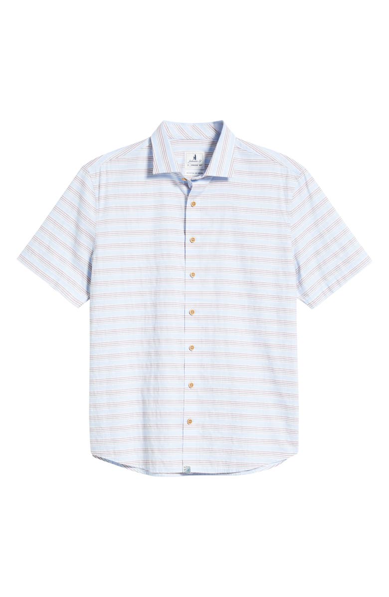 johnnie-O Leander Stripe Short Sleeve Button-Up Shirt, Main, color, 