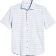 johnnie-O Leander Stripe Short Sleeve Button-Up Shirt