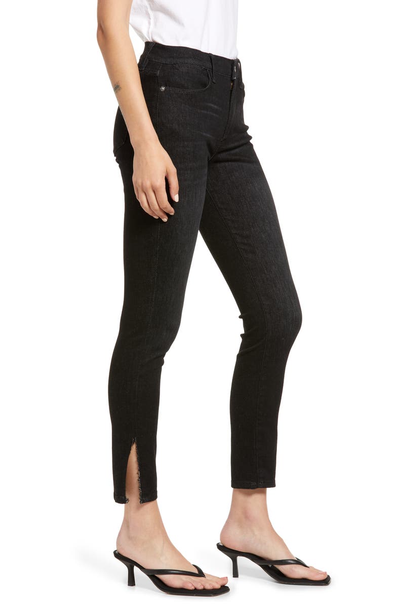 FRAME Le High Skinny Jeans, Alternate, color, Corvo Slit
