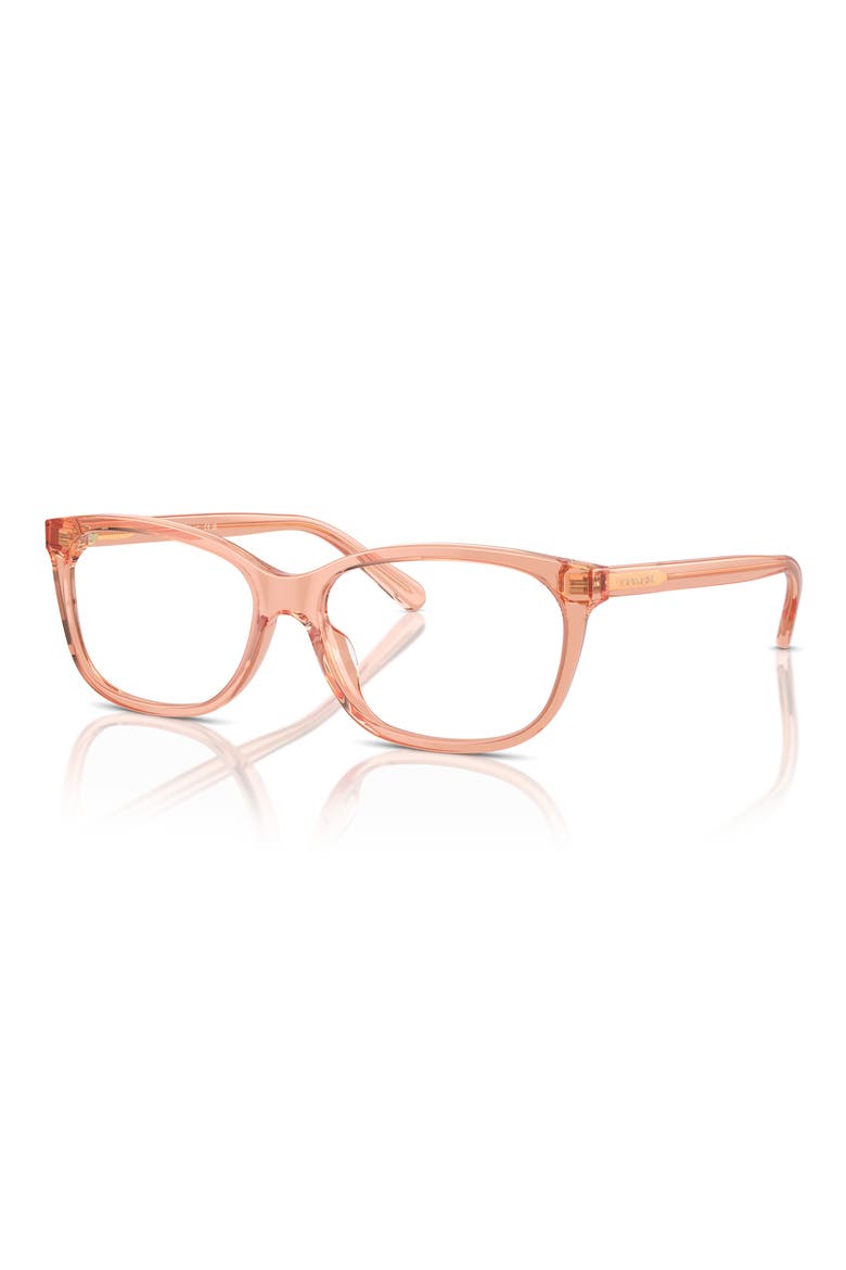 53mm Rectangular Optical Glasses, Alternate, color, TRANSPARENT SADDLE / DEMO LENS