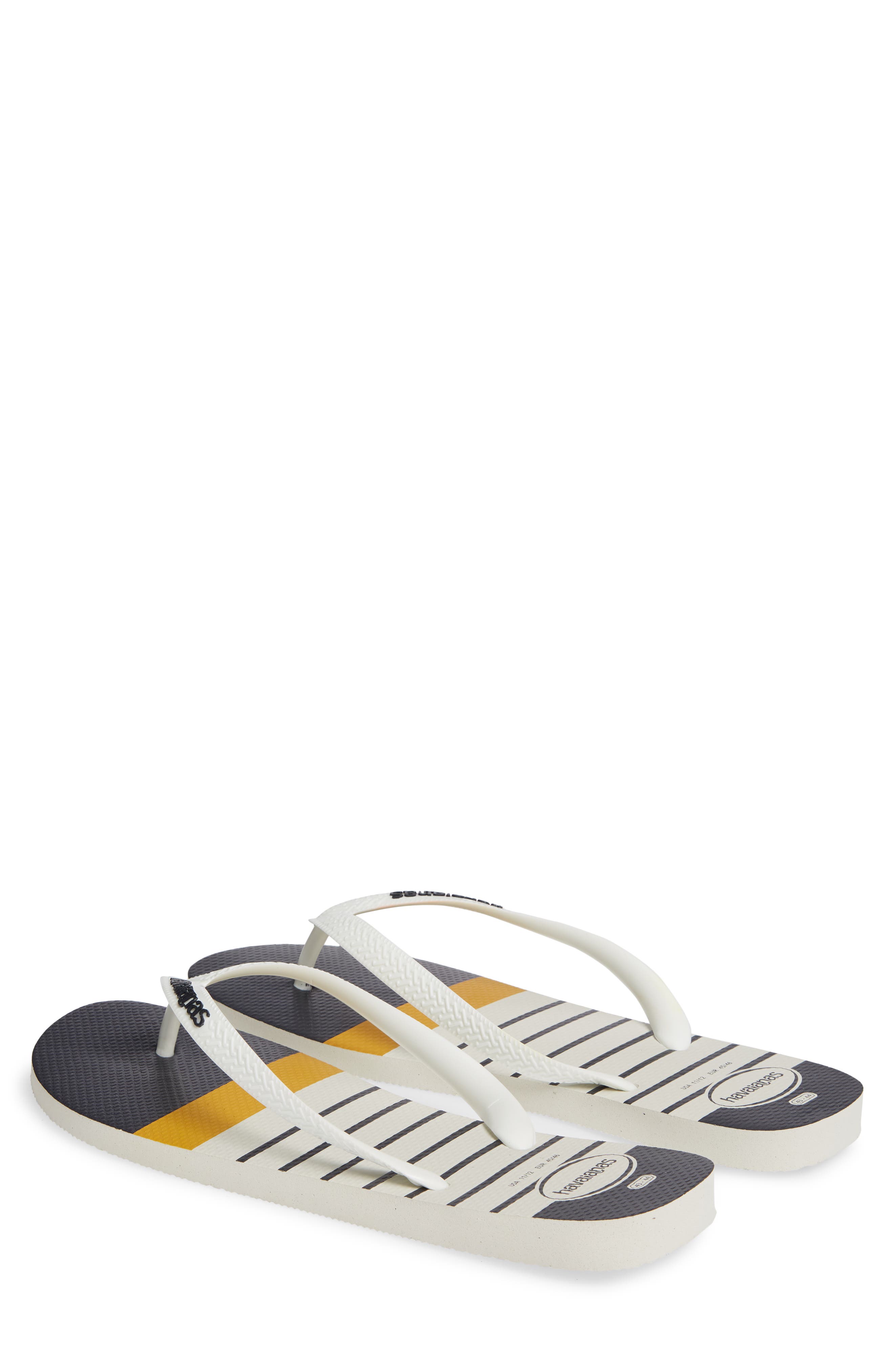 Top Nautical Flip Flop, Alternate, color, WHITE/ WHITE