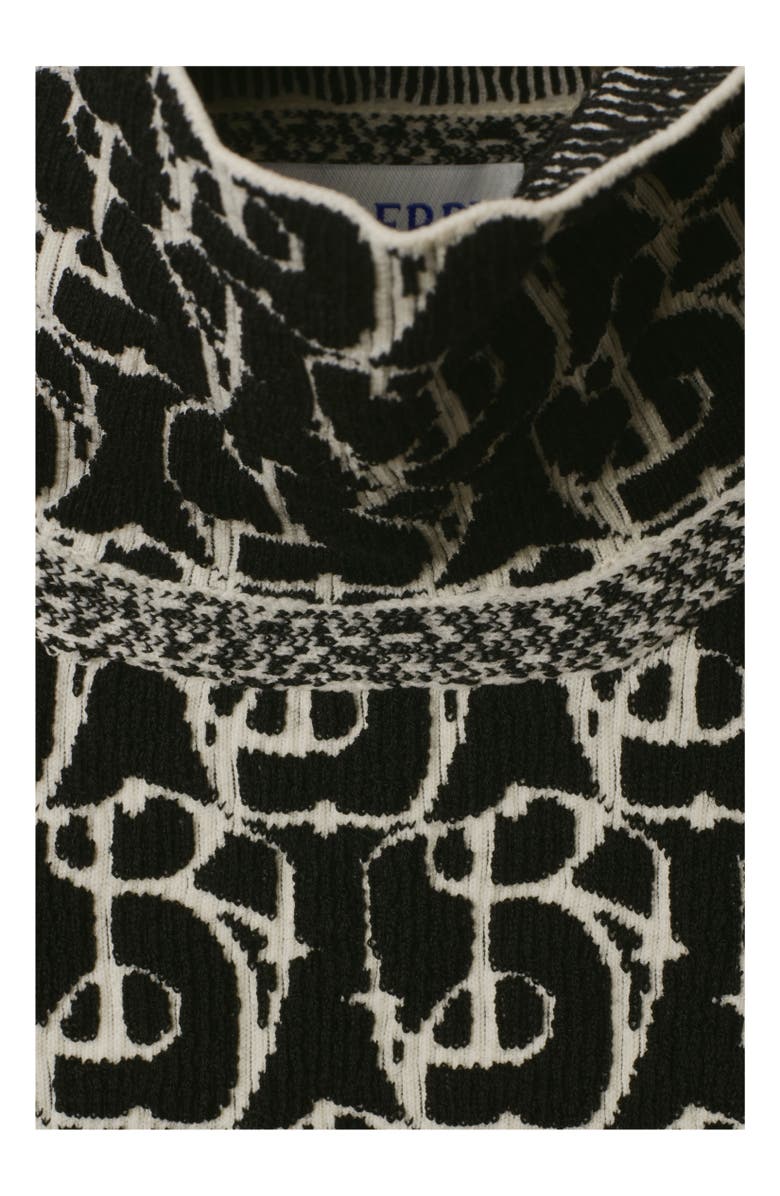 Burberry B Charm Wool Blend Sweater, Alternate, color, Black