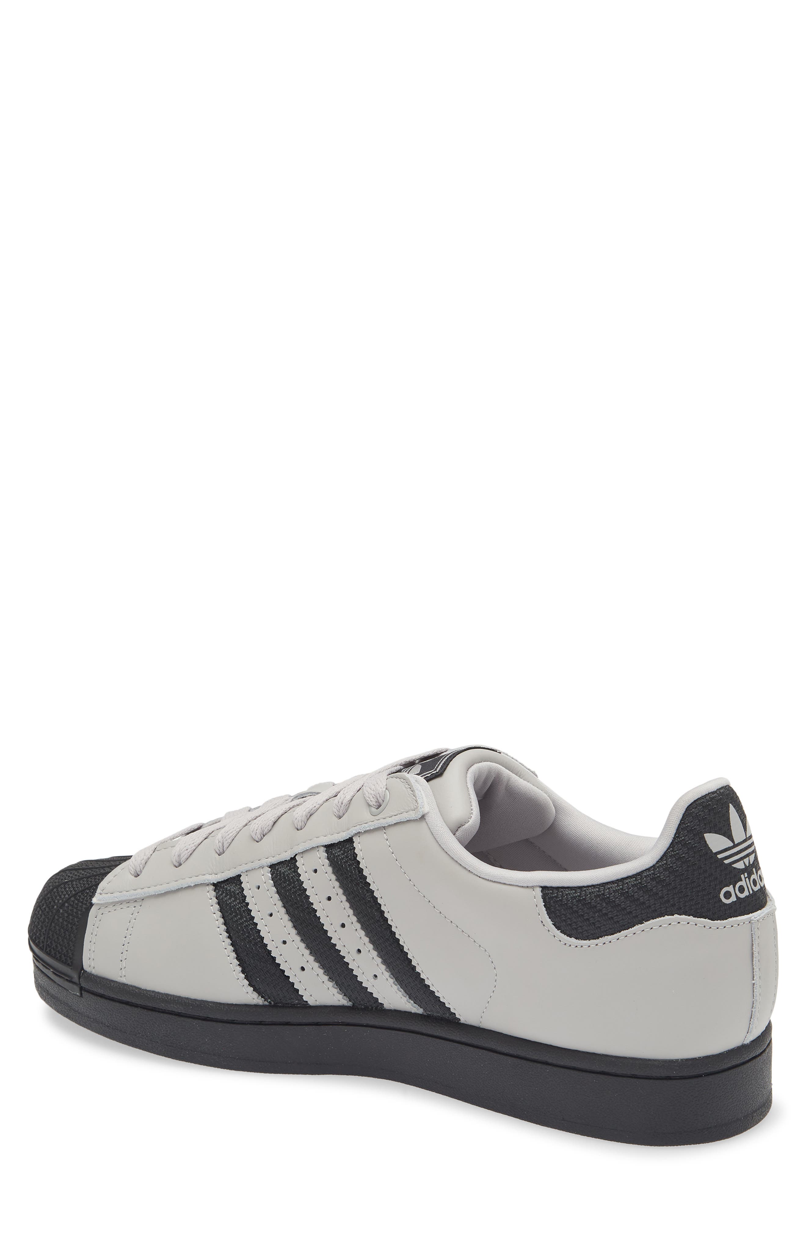adidas Superstar Sneaker, Alternate, color, Grey/ Black/ Iron Metallic