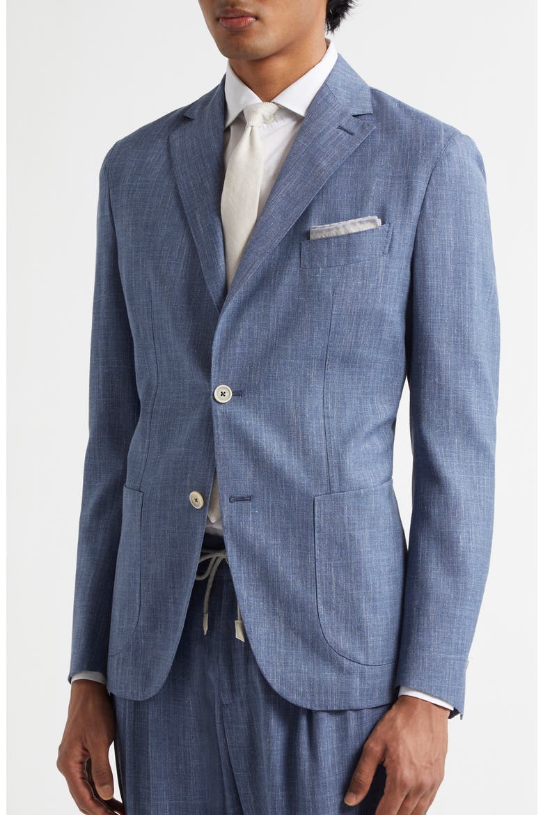 Unstructured Linen & Wool Blend Sport Coat, Alternate, color, 08N ZUCCHERO