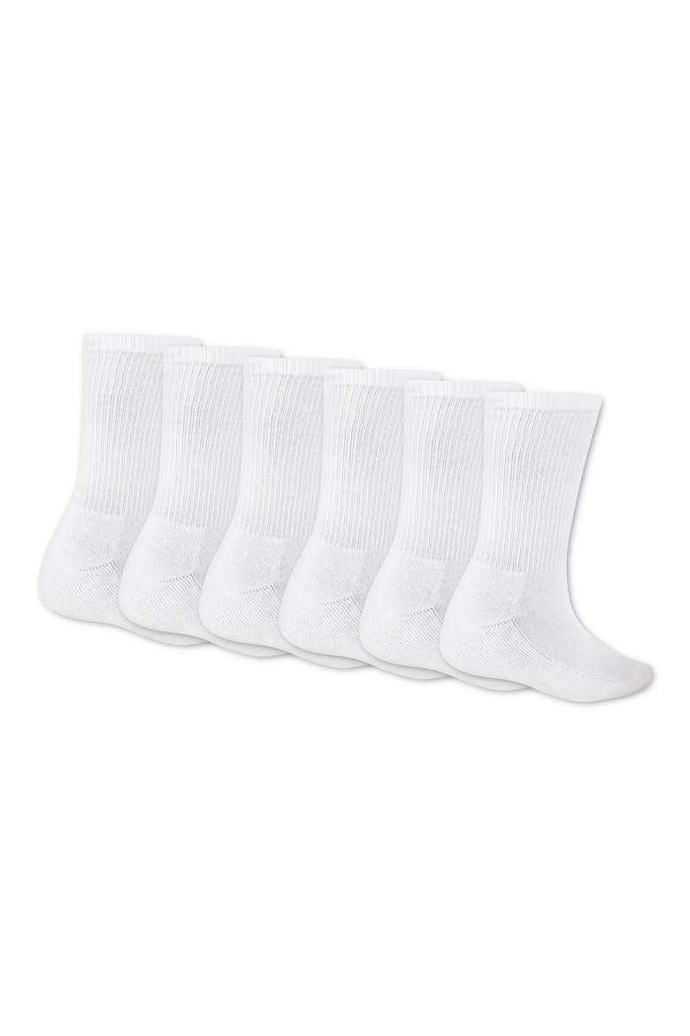 Kids' Assorted 6-Pack Everyday Essentials Crew Socks, Alternate, color, WHITE