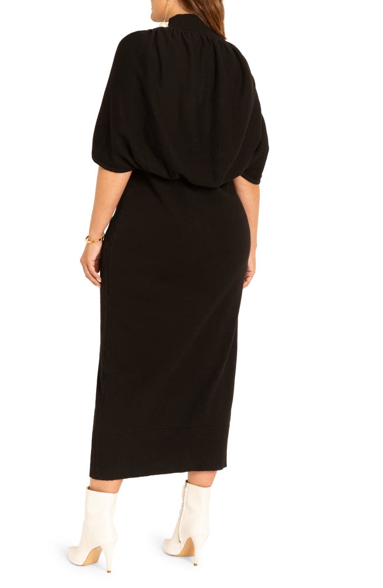 ELOQUII Cape Sweater Dress, Alternate, color, 