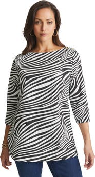 Jessica London Stretch Cotton Boatneck Tunic