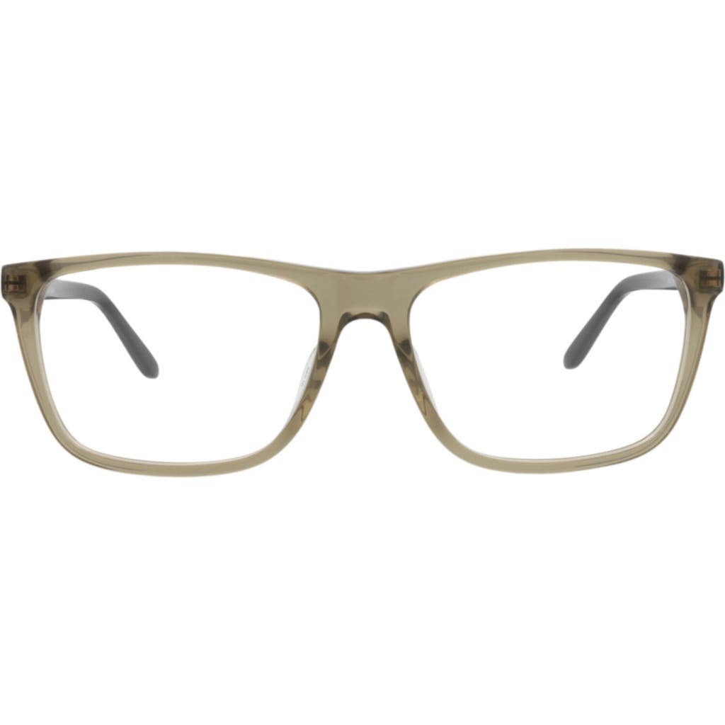 Alexander Mcqueen Mcqueen 56mm Rectangular Optical Glasses In Green