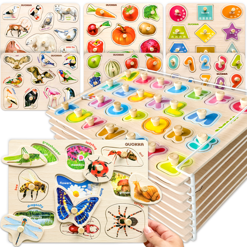 Wooden Puzzle Board Set for Toddlers