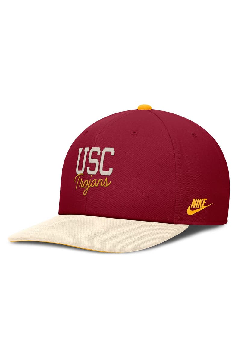 Nike Men's Nike Cardinal/Cream USC Trojans Pro Legacy Script Snapback Hat, Alternate, color, Cardinal