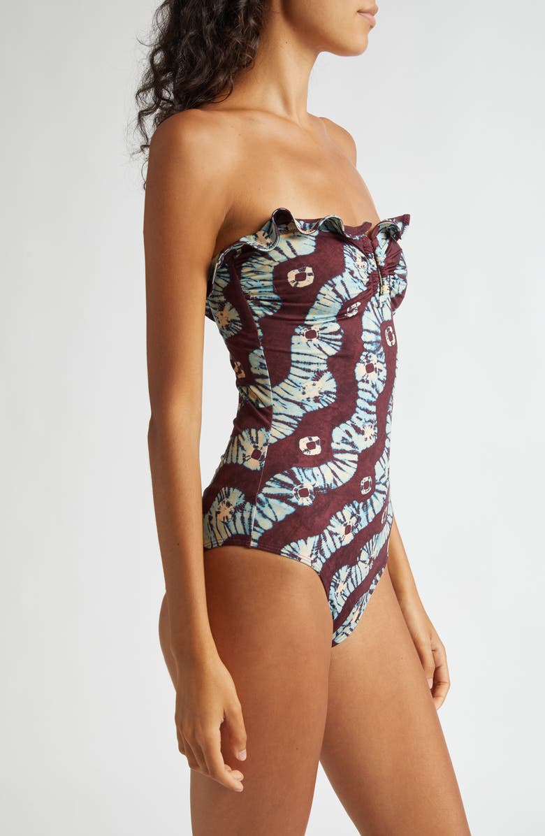 Ulla Johnson Menorca Strapless One-Piece Swimsuit, Alternate, color, 