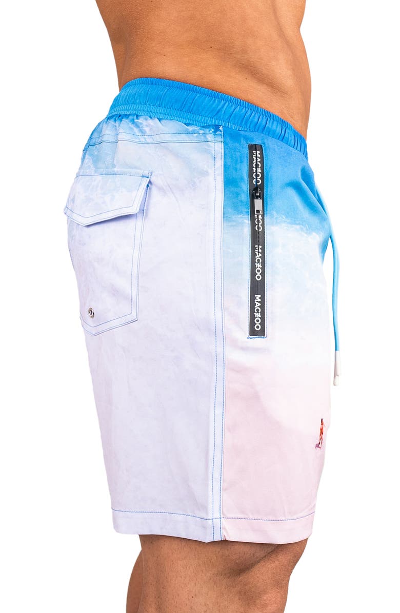 Maceoo Swim Lion Beach Swim Trunks, Alternate, color, Blue