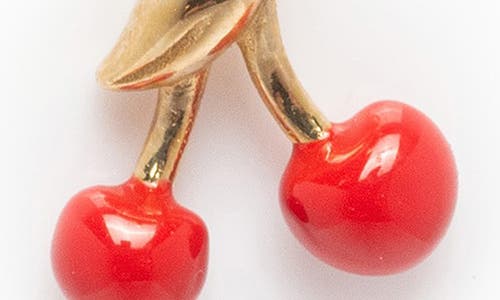 Local Eclectic Cherry Foodie Charm In Gold