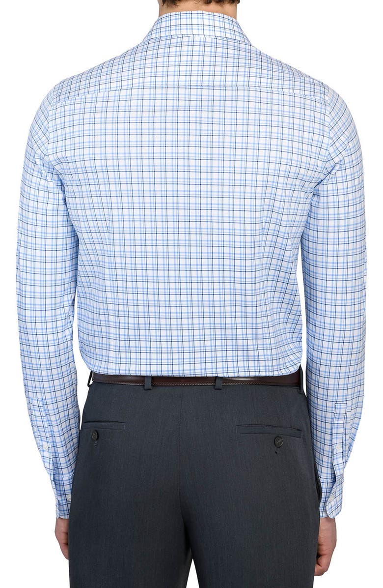 W.R.K Slim Fit Plaid Reworked Dress Shirt, Alternate, color, White/ Blue