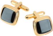 Trafalgar Black Lacquer Cushion Cufflinks