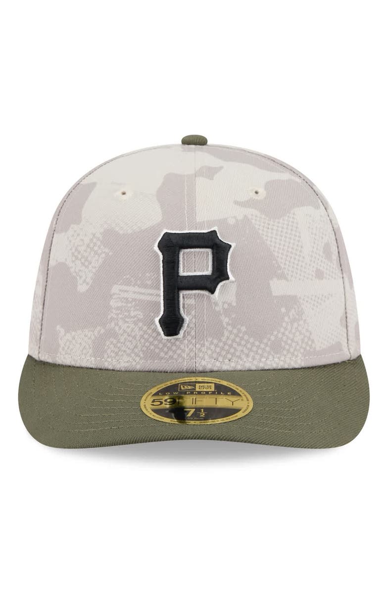 New Era Men's New Era Light Beige/Olive Pittsburgh Pirates 2025 Armed Forces Day Low Profile 59FIFTY Fitted Hat, Alternate, color, Light Beige