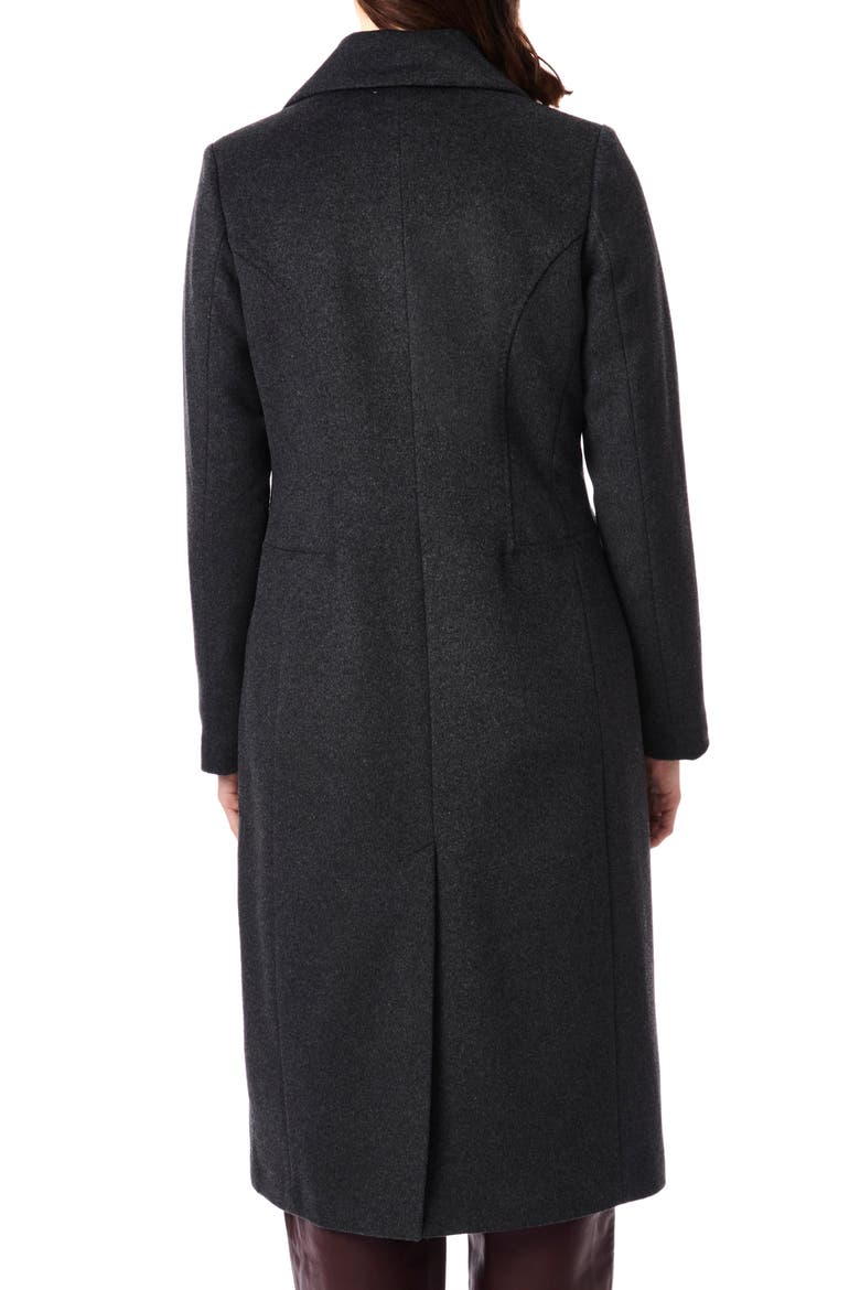 Tailored Wool Blend Coat, Alternate, color, CHARCOAL