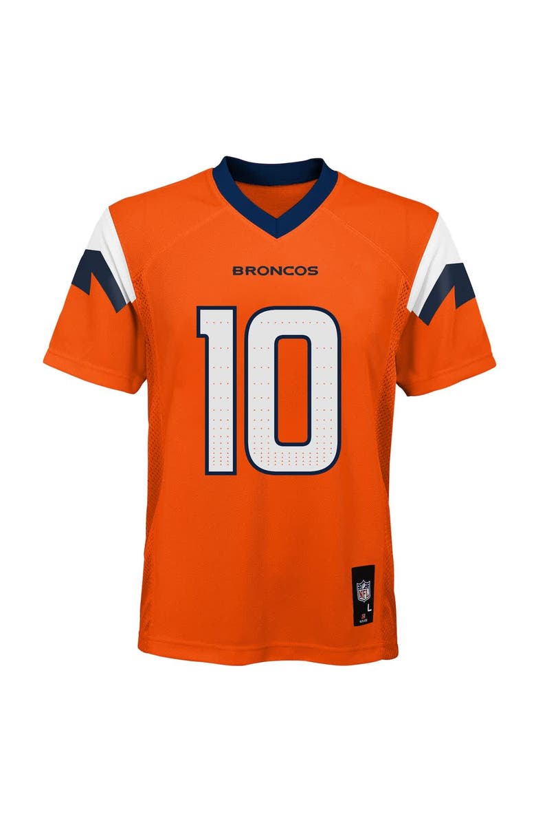 Outerstuff Youth Bo Nix Orange Denver Broncos Replica Player Jersey, Alternate, color,