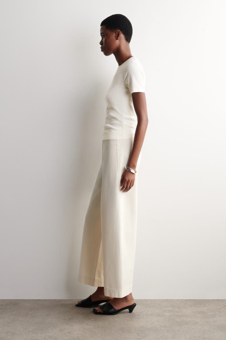 Pointelle-Knit T-Shirt, Alternate, color, IVORY
