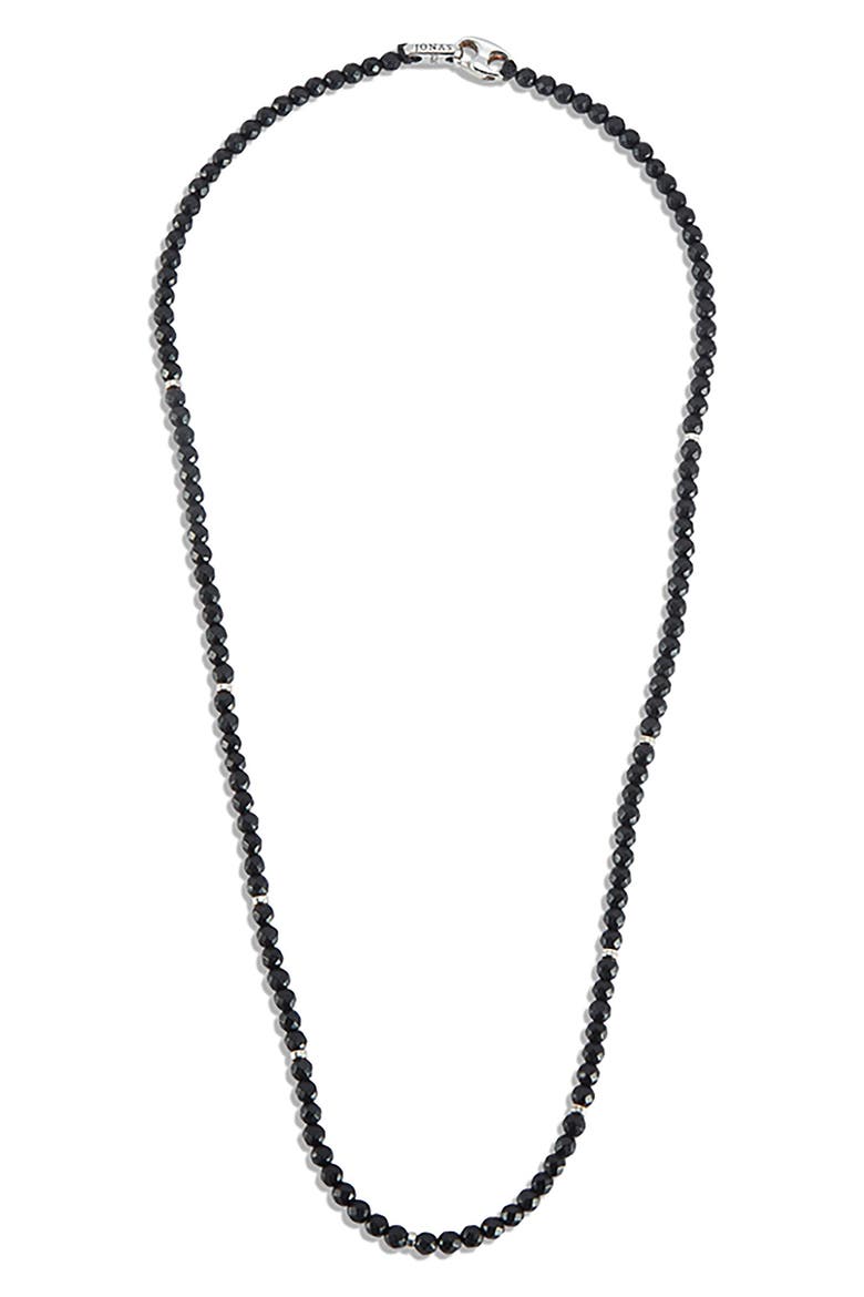 Men's Onyx Necklace, Main, color, JET