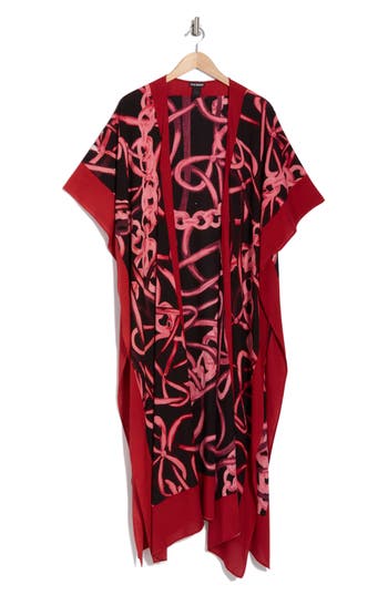 STEVE MADDEN STEVE MADDEN RIBBON & CHAIN PRINT DUSTER 