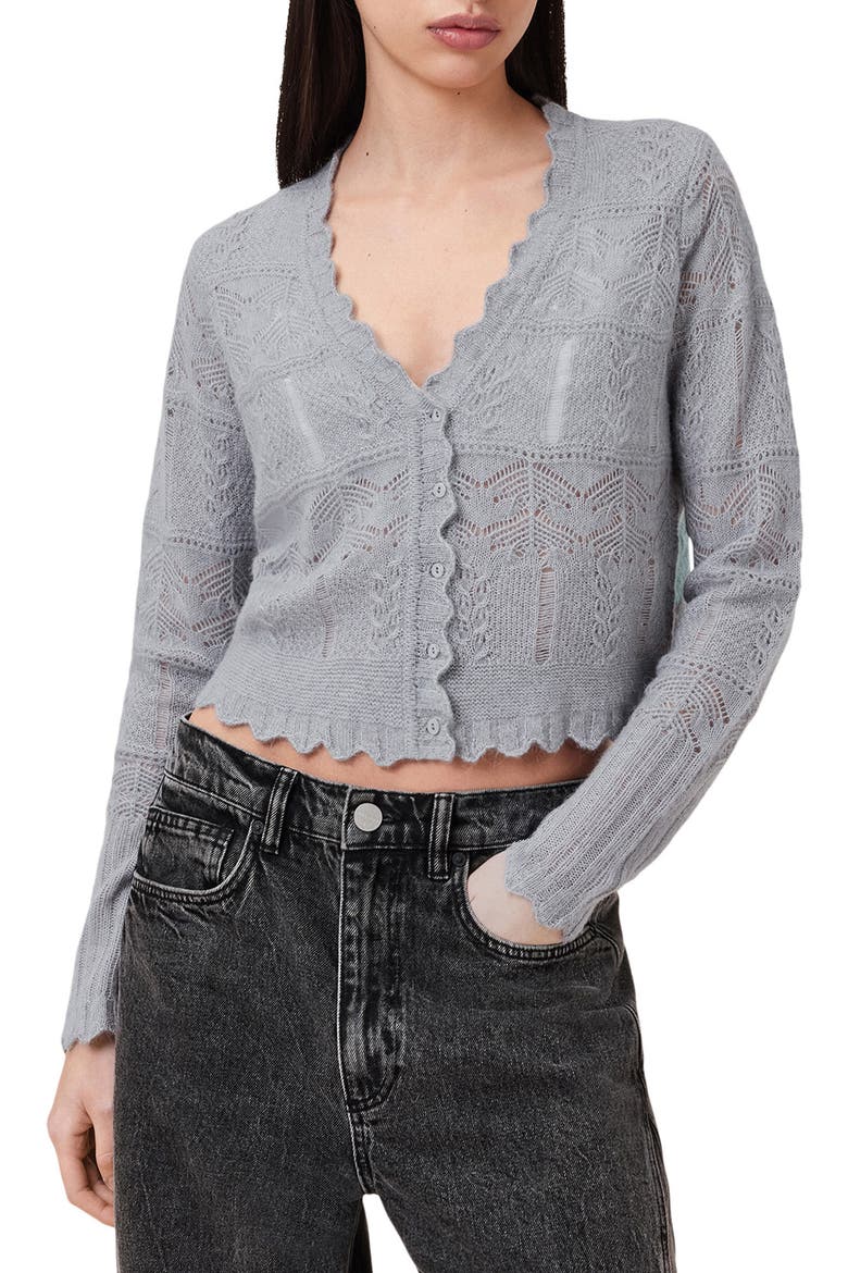 Vanessa Wool & Alpaca Blend Cardigan, Main, color, GREY