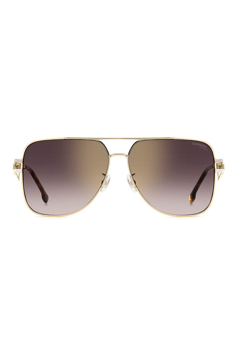 63mm Oversize Square Sunglasses, Main, color, GOLD BEIGE HAVANA/ GDSP BURSF