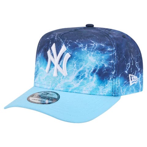 Men's New Era  Light Blue New York Yankees Deep Water Pre-Curved 9FIFTY A-Frame Snapback Hat