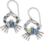 SAMUEL B. Sterling Silver Mother of Pearl Crab Earrings