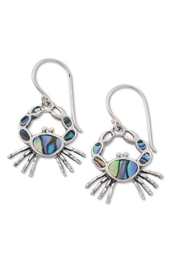 Samuel B. Sterling Silver Mother Of Pearl Crab Earrings In Multi