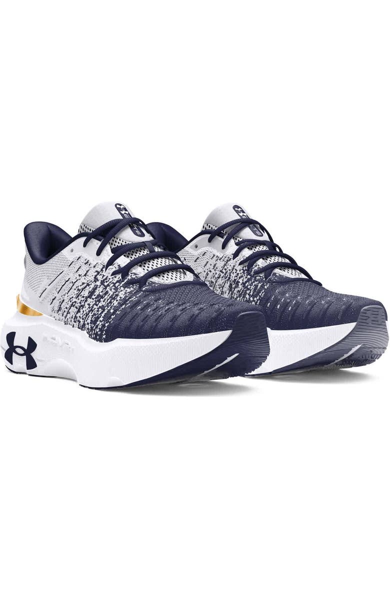 Under Armour Unisex Under Armour White Notre Dame Fighting Irish Infinite Elite Running Shoes, Alternate, color,
