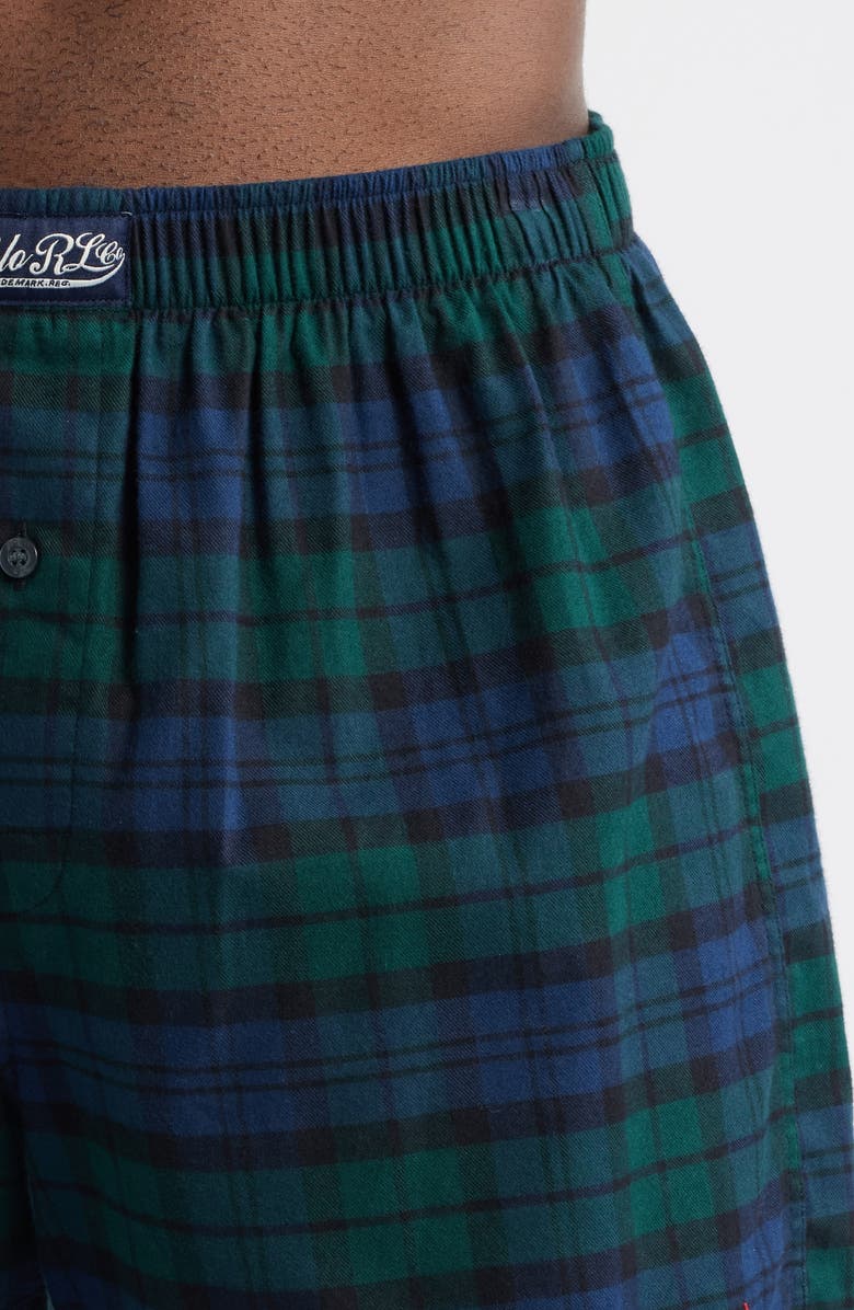Polo Ralph Lauren Yarn-Dyed Cotton Boxers, Alternate, color, Blackwatch Plaid