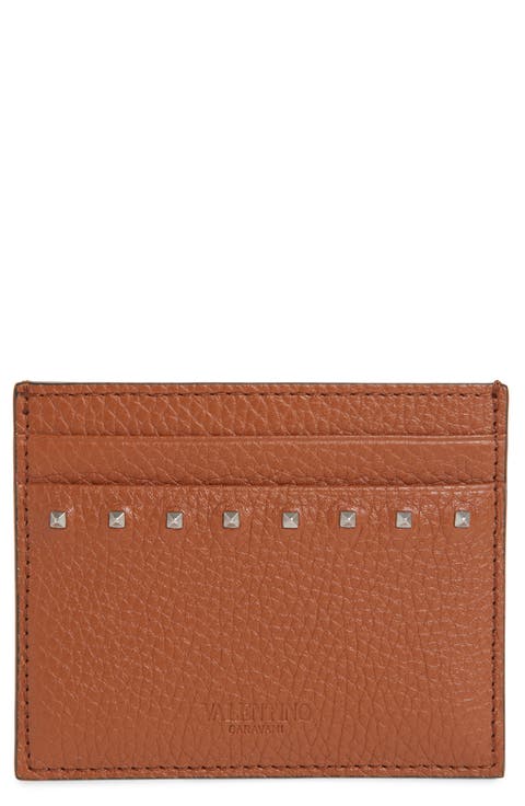 Rockstud Leather Card Holder