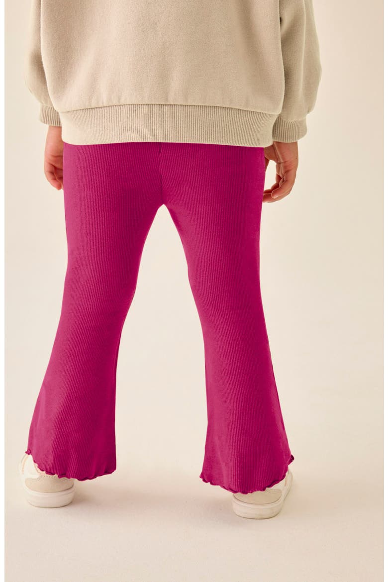 Kids' Ribbed Flared Leggings, Alternate, color, PINK