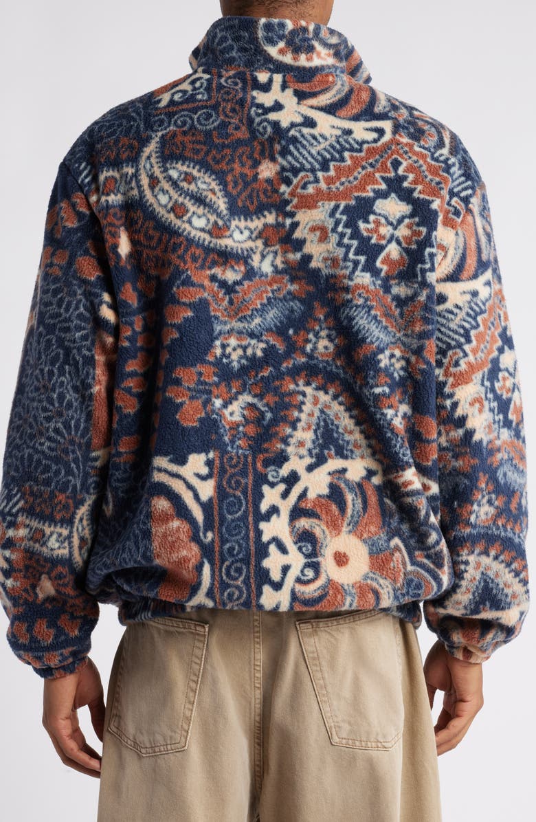 BDG Urban Outfitters Paisley Fleece Half Zip Pullover, Alternate, color, 