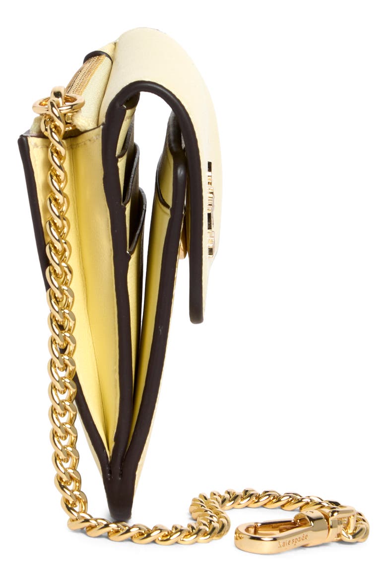 madison small wallet on a chain, Alternate, color, LEMON FONDANT