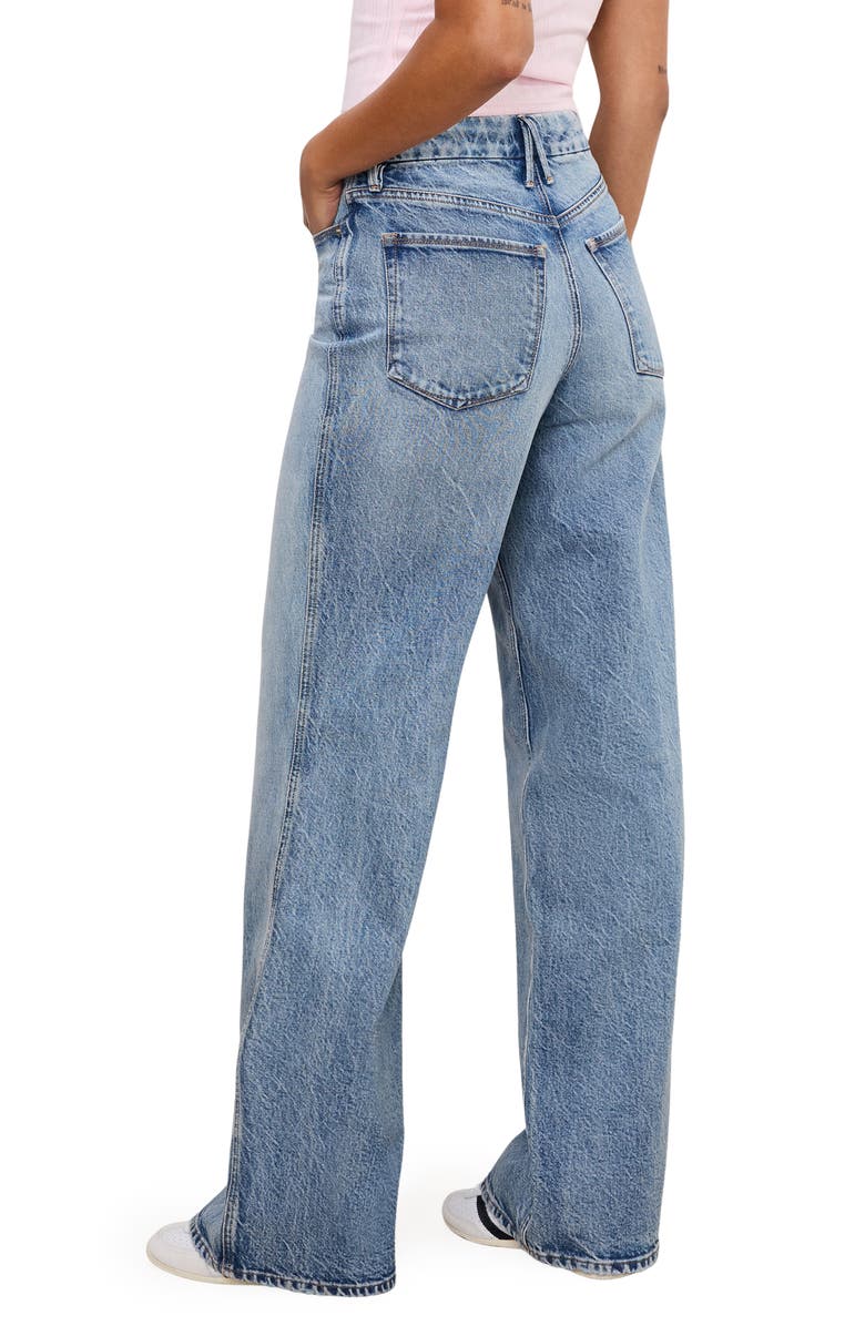 Good American Good Skate High Waist Wide Leg Jeans, Alternate, color, Indigo756