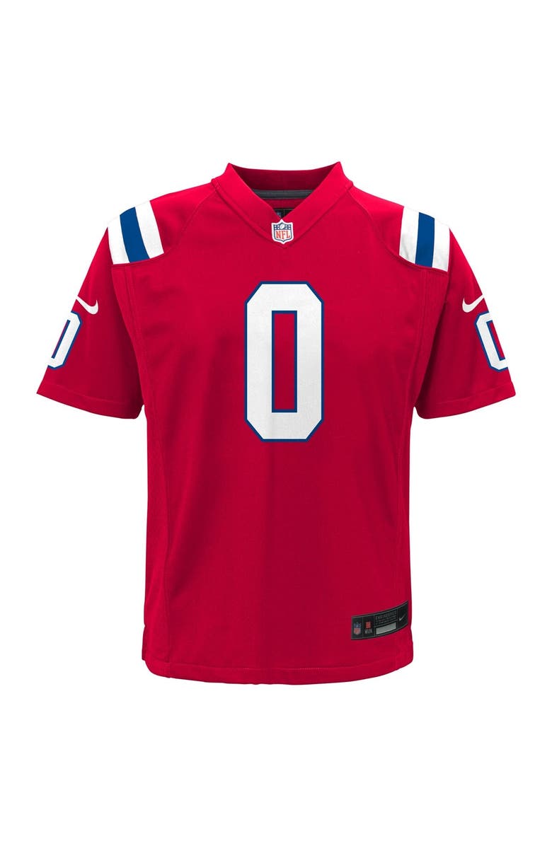 Nike Youth Nike Christian Gonzalez Red New England Patriots Alternate Game Jersey, Alternate, color, Red