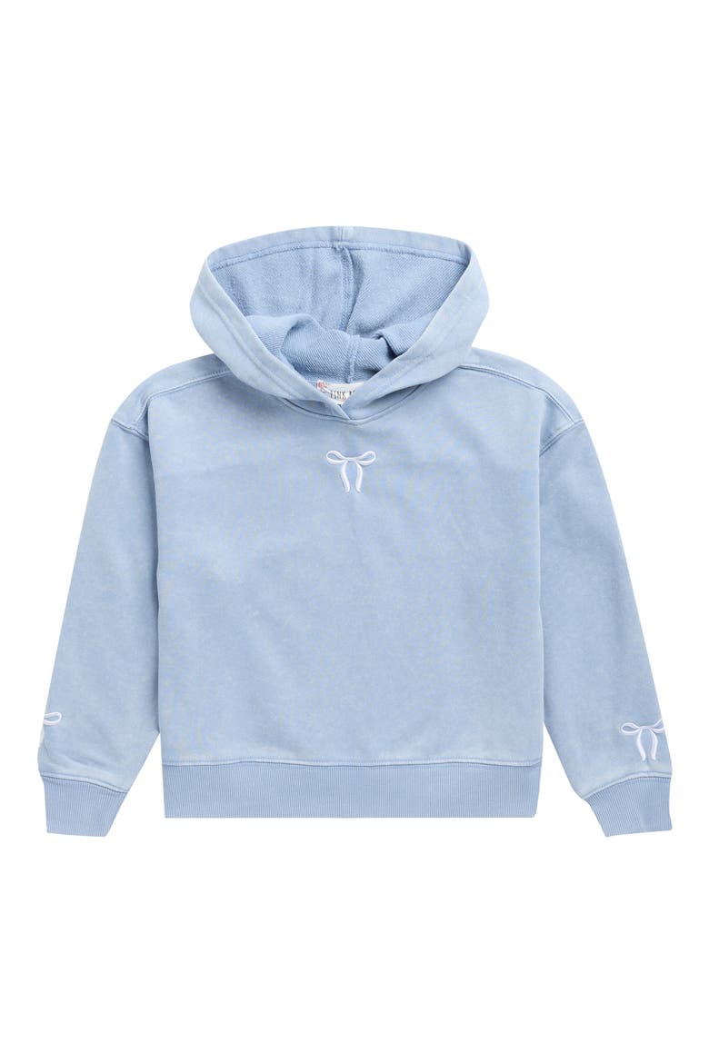 Kids' Bow Embroidered Hoodie, Main, color, BLUE