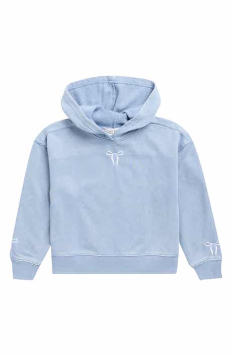 PINK ROSE Kids' Bow Embroidered Hoodie