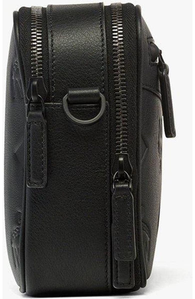 MCM Diamond Camera Bag in Maxi Monogram Leather, Alternate, color, Black