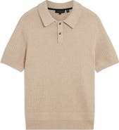 Ted Baker Caleum Waffle Knit Polo Sweater